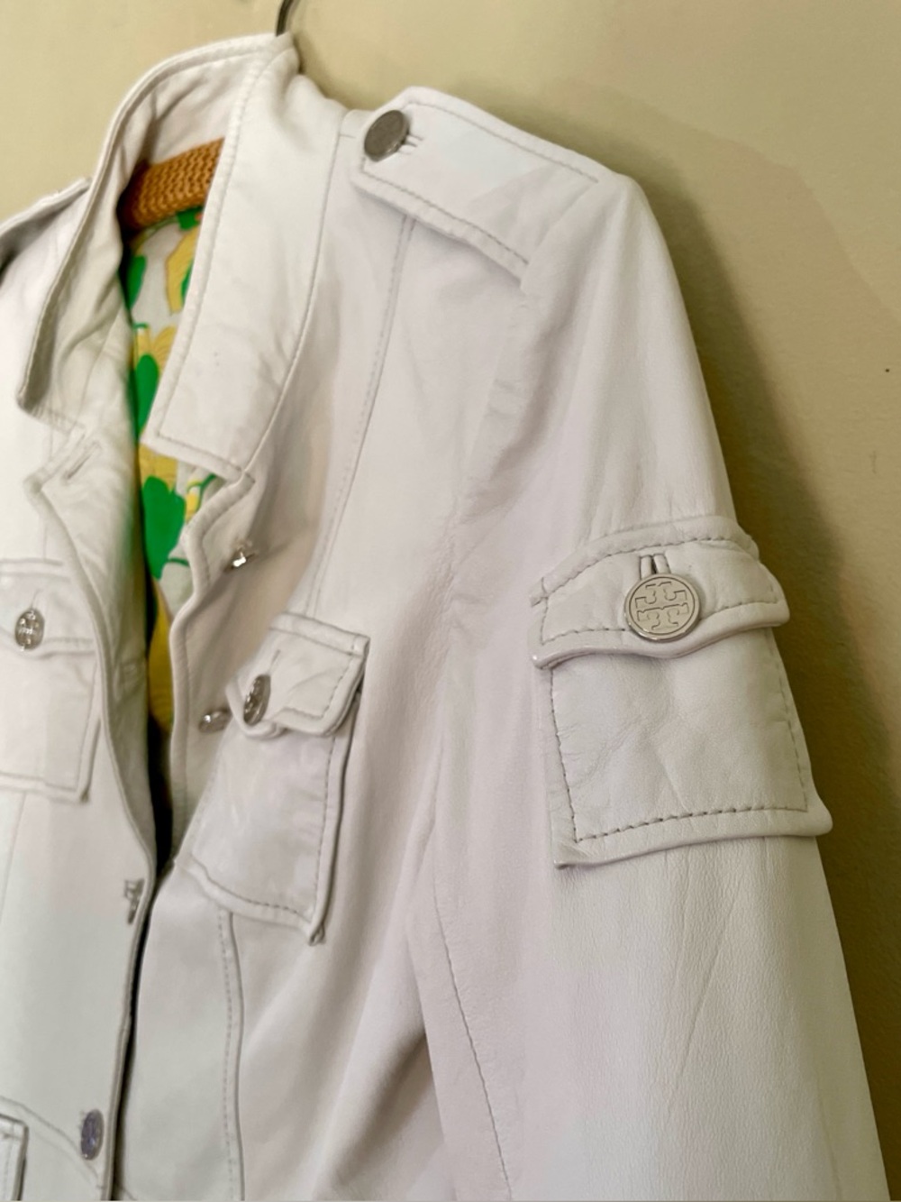 Tory Burch | Sgt Pepper Leather Jacket, Sz 10 fits like 6-8 ♥ Like new - Picture 6 of 9